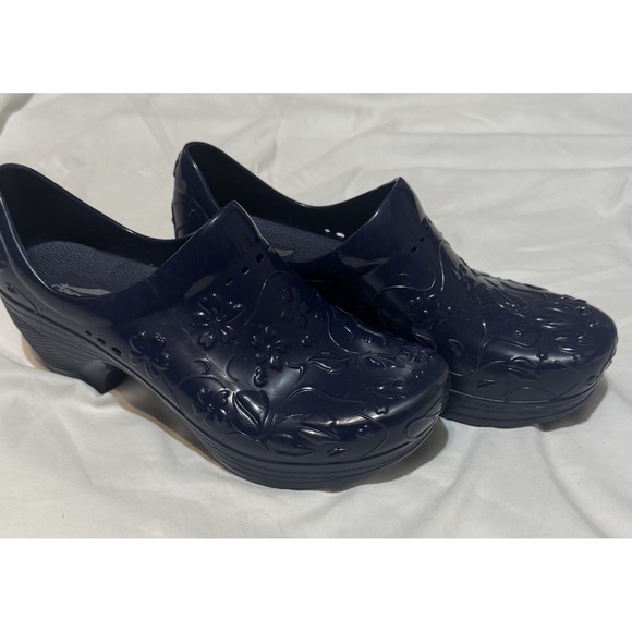 Dansko Woman's Pixie Clog Shoes Size 38/ 7.5 8 Molded Eva Floral Embossed Slip R - Picture 1 of 11